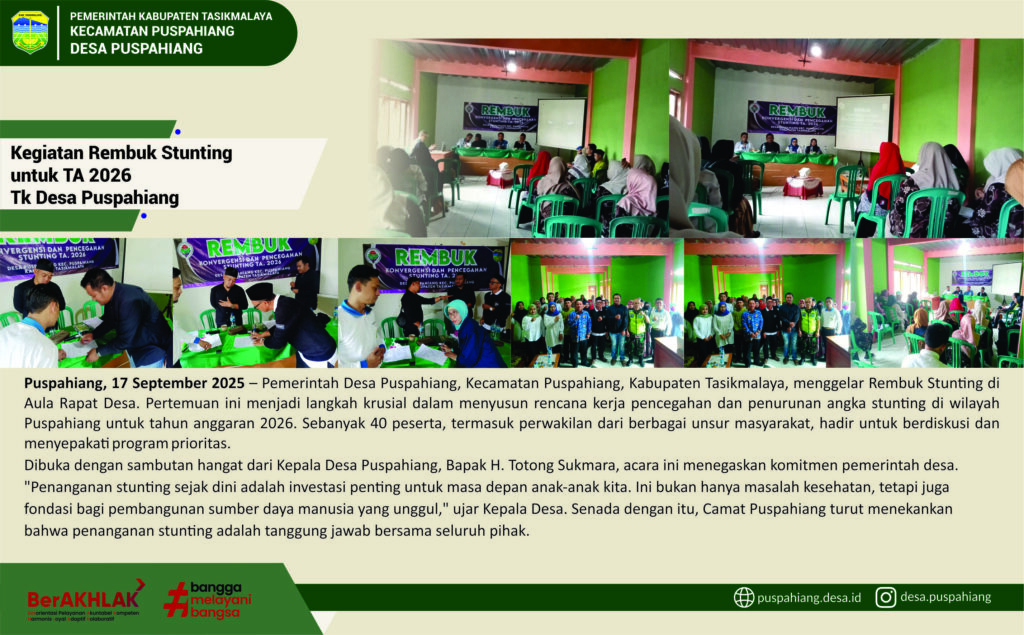 Rembuk Stunting: Desa Puspahiang Susun Strategi Konvergensi Stunting TA 2026