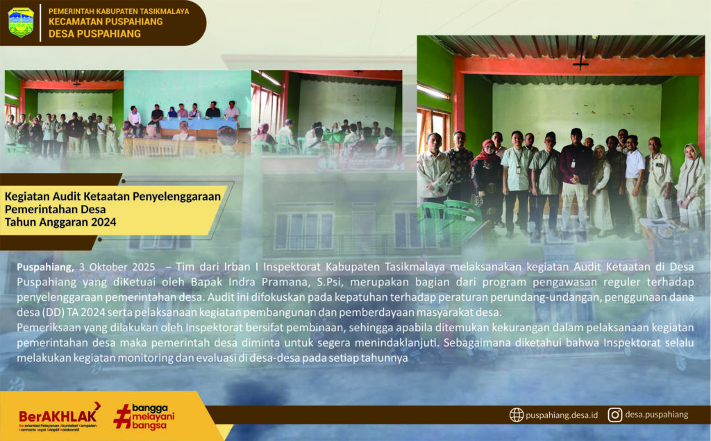 Audit Ketaatan Penyelenggaraan Pemerintahan Desa Tahun Anggaran 2024