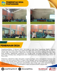 Kegiatan Pembinaan Desa oleh Tk Kecamatan Puspahiang