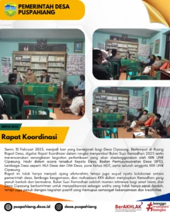 Rapat Koordinasi Kegiatan Menyambut Ramadhan dan Kegiatan KKN UNIK Cipasung