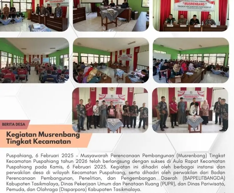 Kegiatan Musrenbang Kecamatan Puspahiang TA 2026