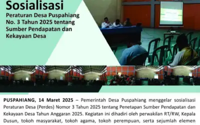 Sosialisasi Peraturan Desa Puspahiang No. 3 Tahun 2025, Bahas Sumber Pendapatan dan Kekayaan Desa