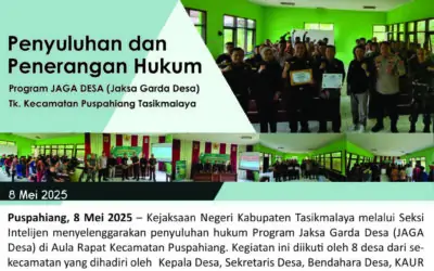 Penyuluhan JAGA Desa (Jaksa Garda Desa) Tk Kecamatan Puspahiang