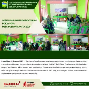 Puspahiang Perkuat Komitmen Pembangunan Berkelanjutan, Bentuk POKJA SDGS dan Gelar Pembekalan Pemutakhiran Data SDGs