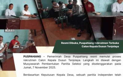 Resmi Dibuka, Puspahiang Rekrutmen Terbuka Calon Kepala Dusun Tenjolaya